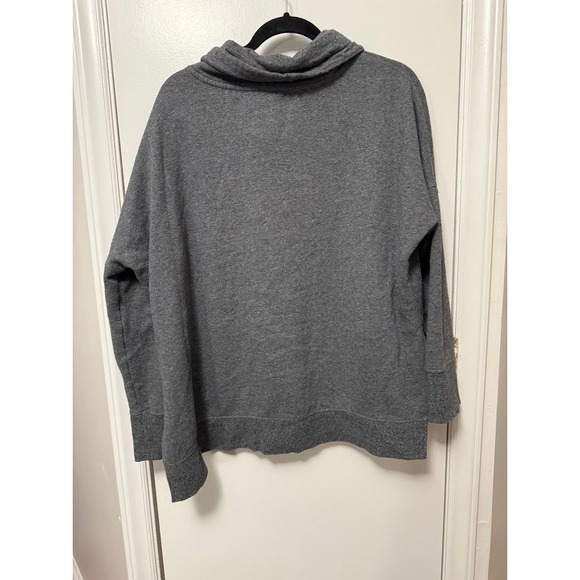 Calvin Klein Cropped Pullover Cowl Neck Sweatshirt XXL Gray Logo - Picture 4 of 4